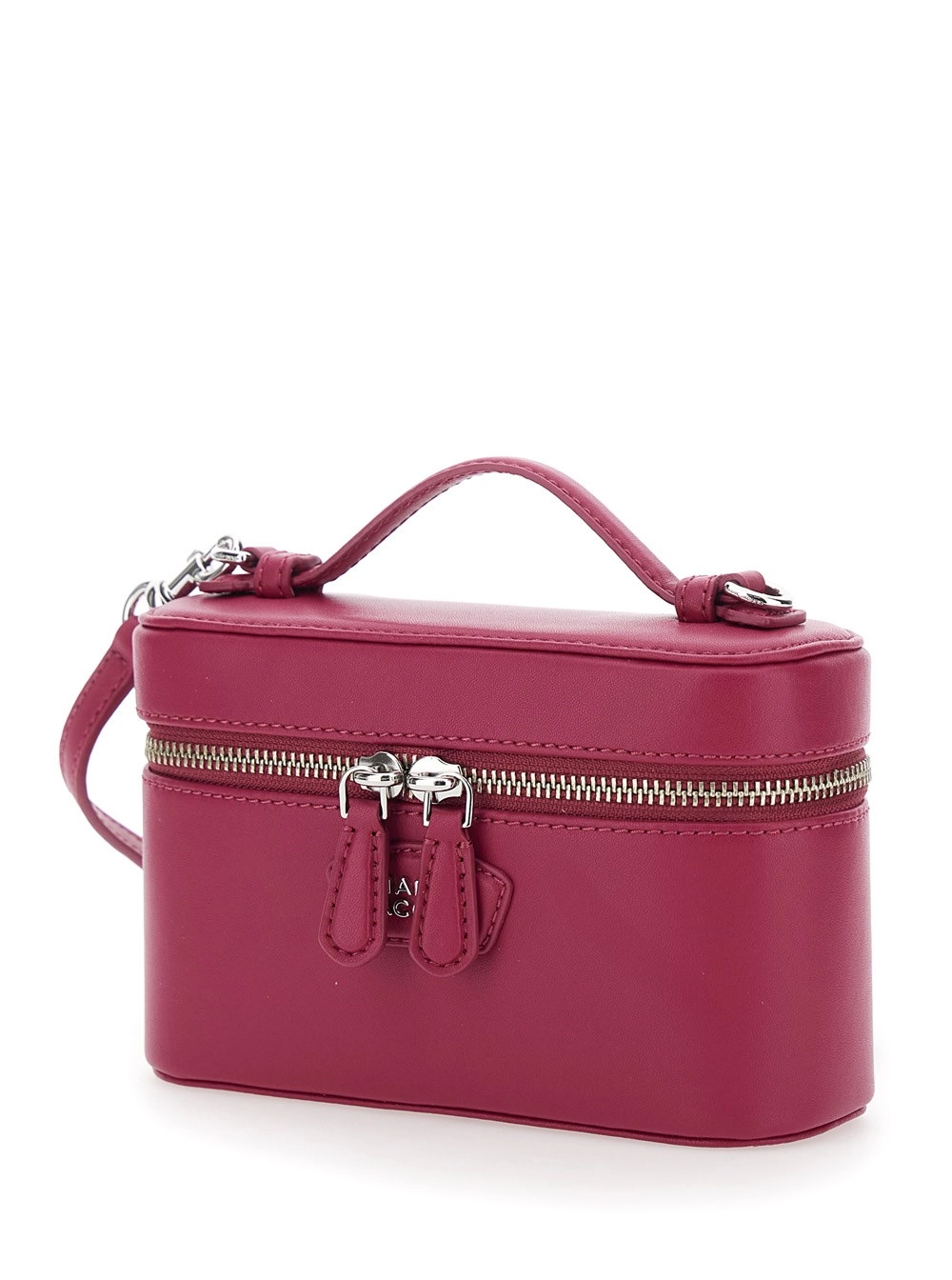 Marc Jacobs Borsa a Tracolla 'The Vanity Bag' con Tracolla Removibile e Logo Lettering sul Fronte in Pelle Rosa Donna, view 2