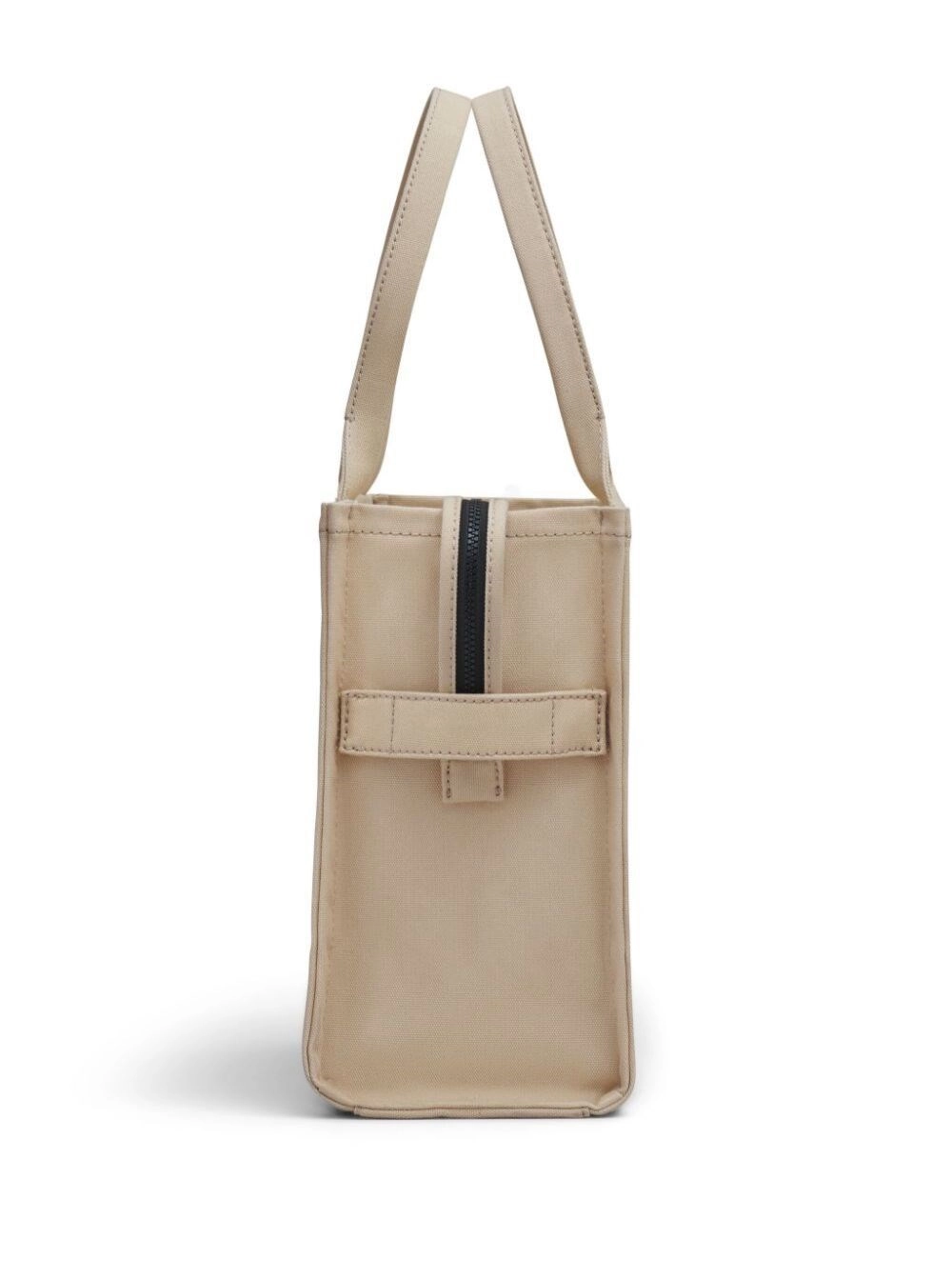 Marc Jacobs Borsa a Spalla 'The Large Tote' con Stampa Logo a Contrasto in Cotone Beige Donna, view 2