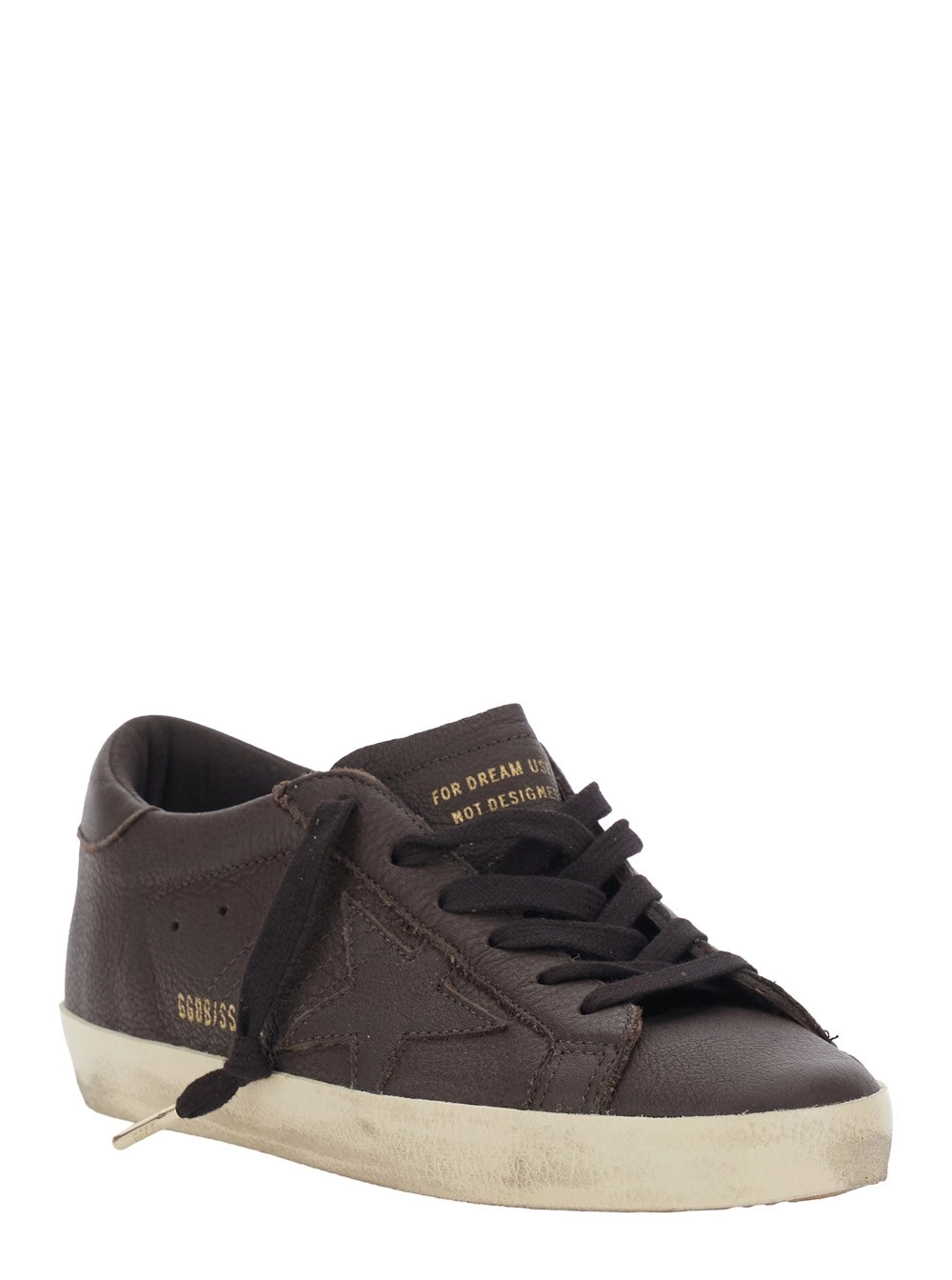 Golden Goose Sneakers' Superstar' con patch a stella sul lato e logo lettering sul tallone in pelle marroni donna, view 2