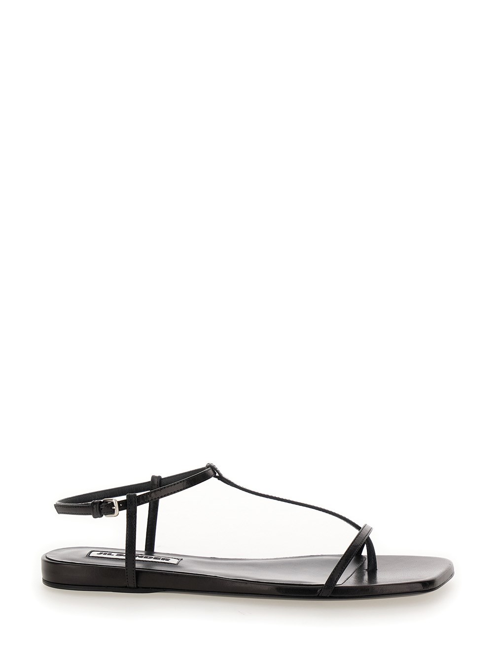 Jil Sander Sandali con Chiusura con Fibbia alla Caviglia in Pelle Neri Donna