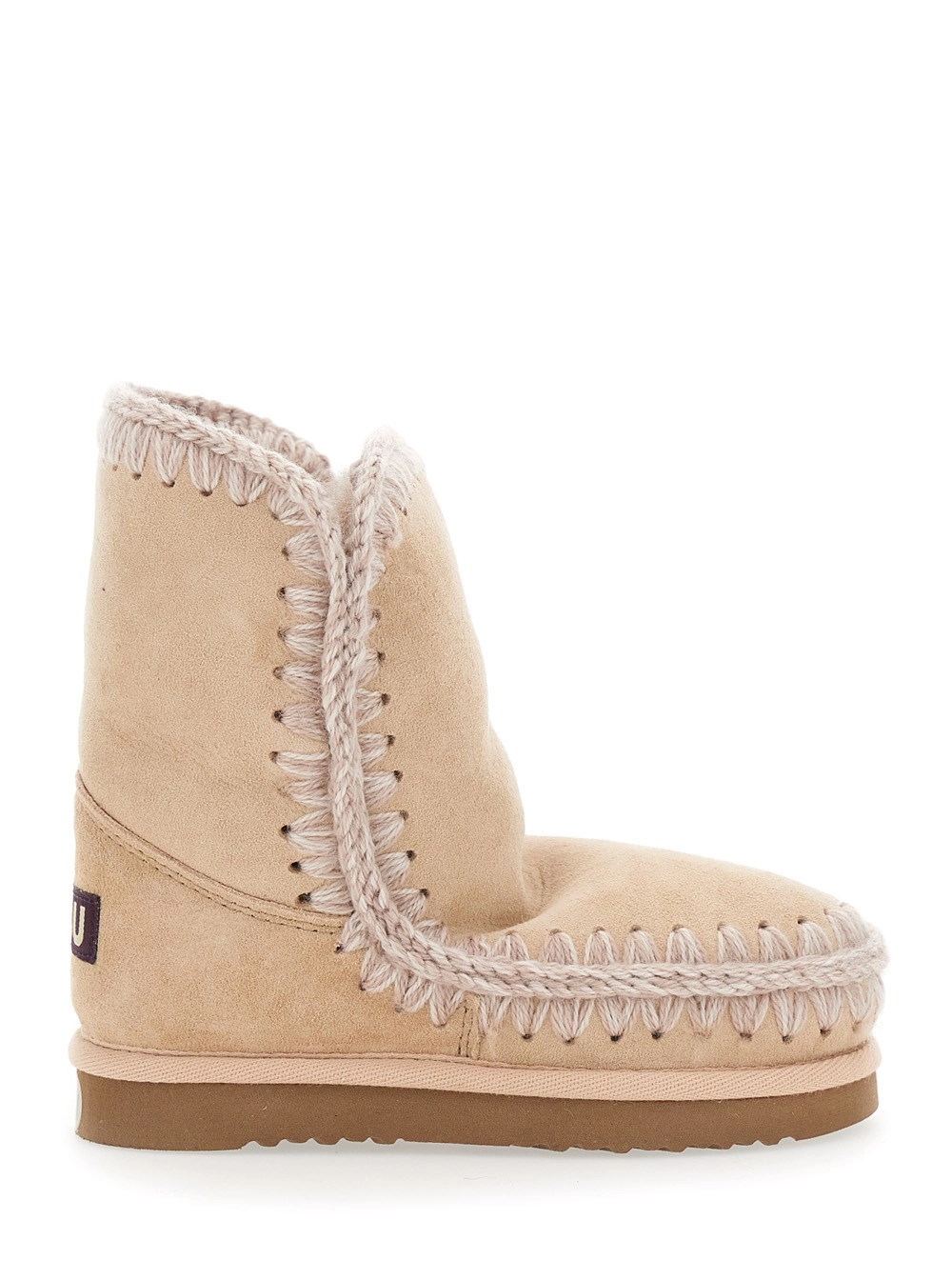 Mou kids Stivaletti 'Eskimo' in Pelle Scamosciata Verniciata Rosa Bambina