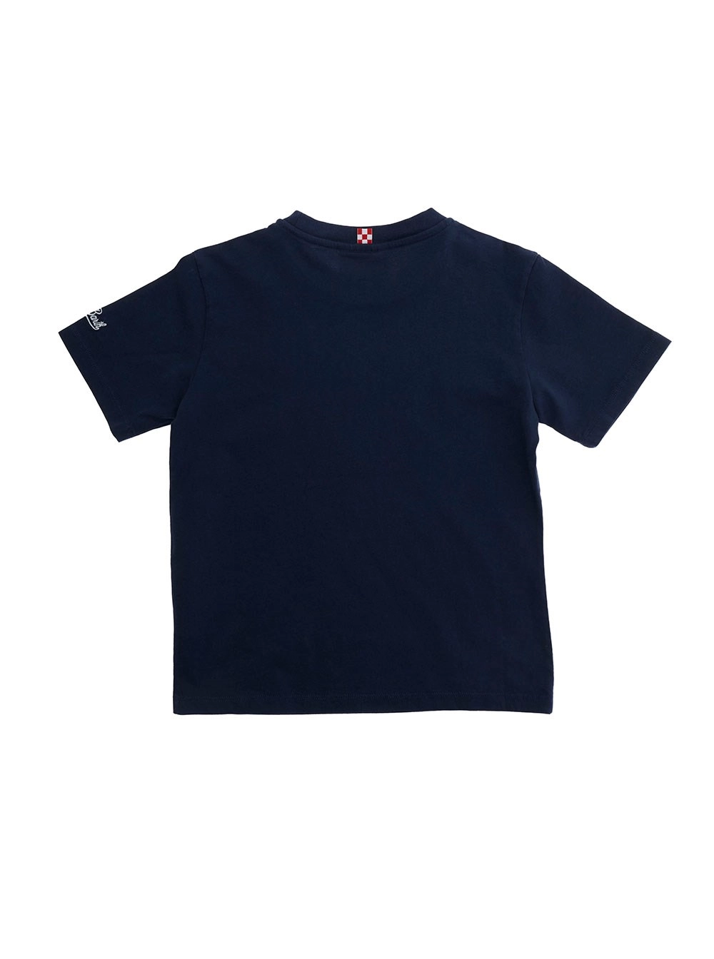 Mc2 saint barth kids T-Shirt con Stampa sul Fronte in Cotone Blu Bambina, view 2