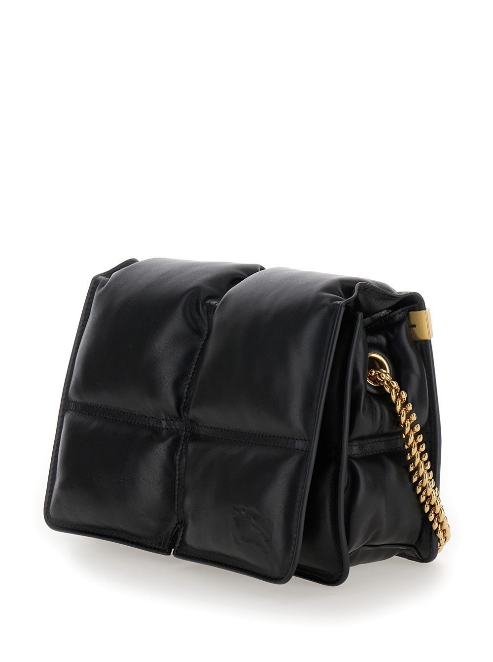 Burberry Borsa a Tracolla 'Snip' Trapuntata in Pelle Nera Donna, view 2