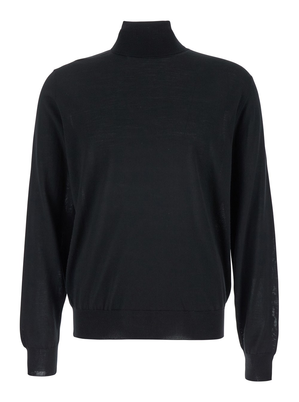 Leplain Dolcevita a Maniche Lunghe Nero in Lana per Uomo