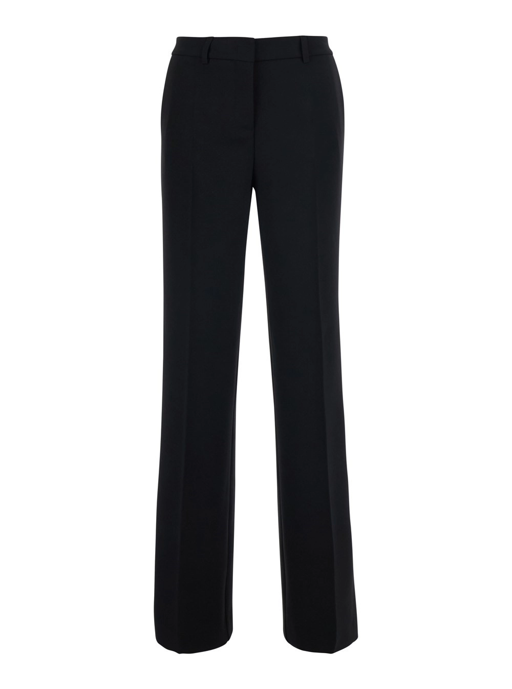 Leplain Pantaloni con passanti per cintura e chiusura nascosta sul fronte in tessuto neri donna