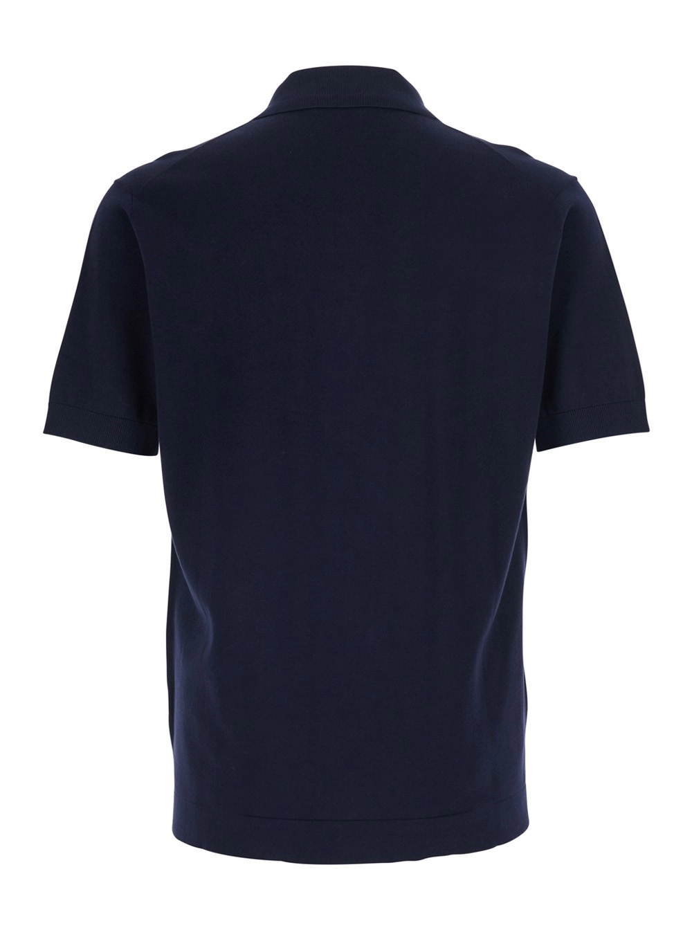 Kangra Camicia con Colletto a Revers e Maniche Corte in Cotone Blu Uomo, view 2