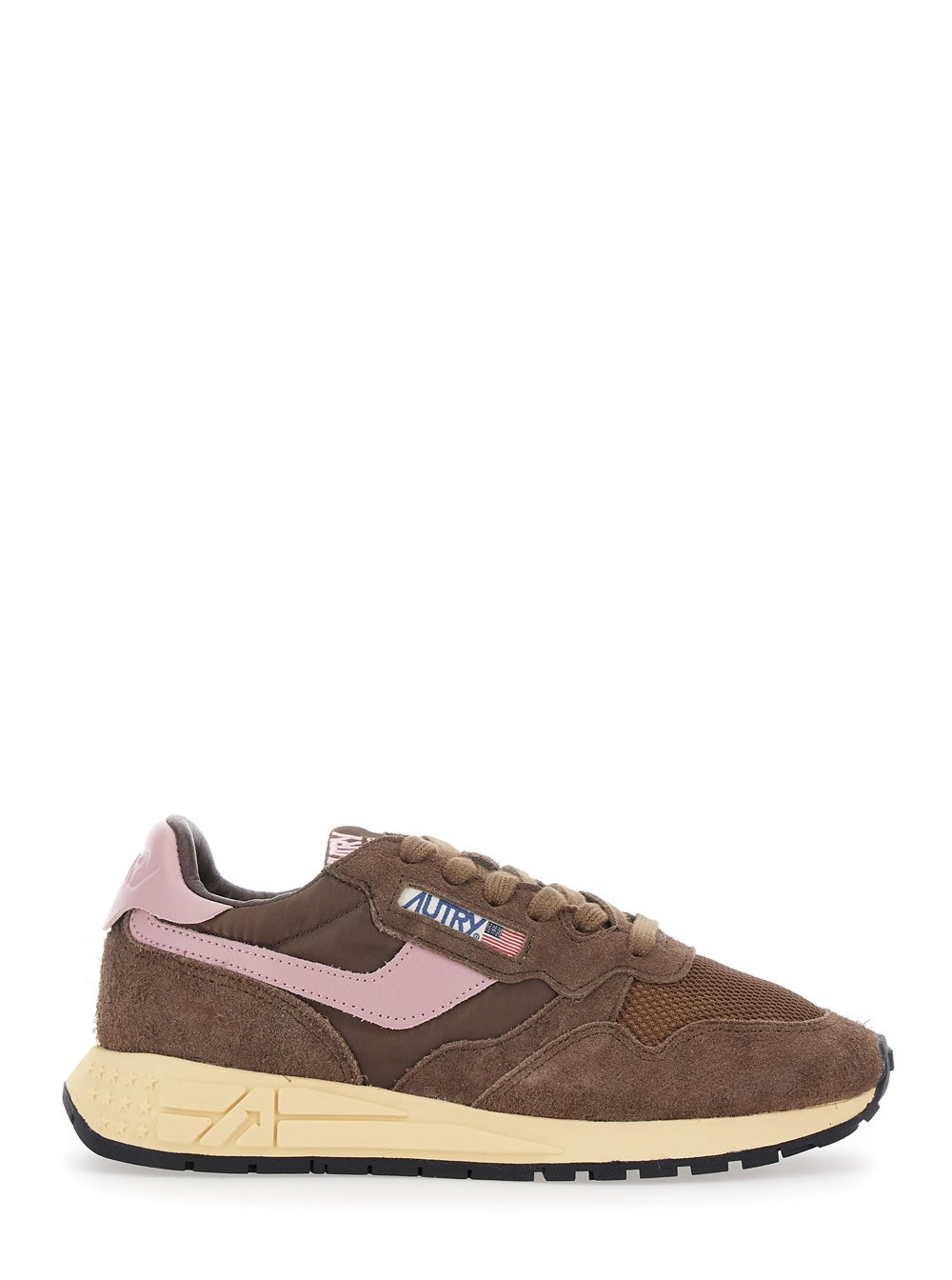 Autry Sneakers 'Reelwind' Low Top con Patch Logo su Linguetta e Lato in Pelle Scamosciata marroni Donna