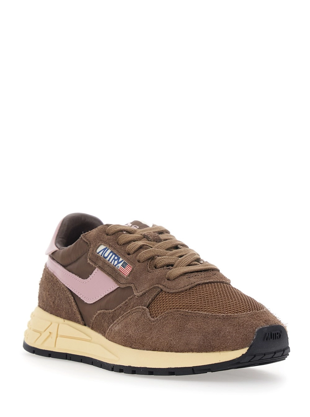 Autry Sneakers 'Reelwind' Low Top con Patch Logo su Linguetta e Lato in Pelle Scamosciata marroni Donna, view 2