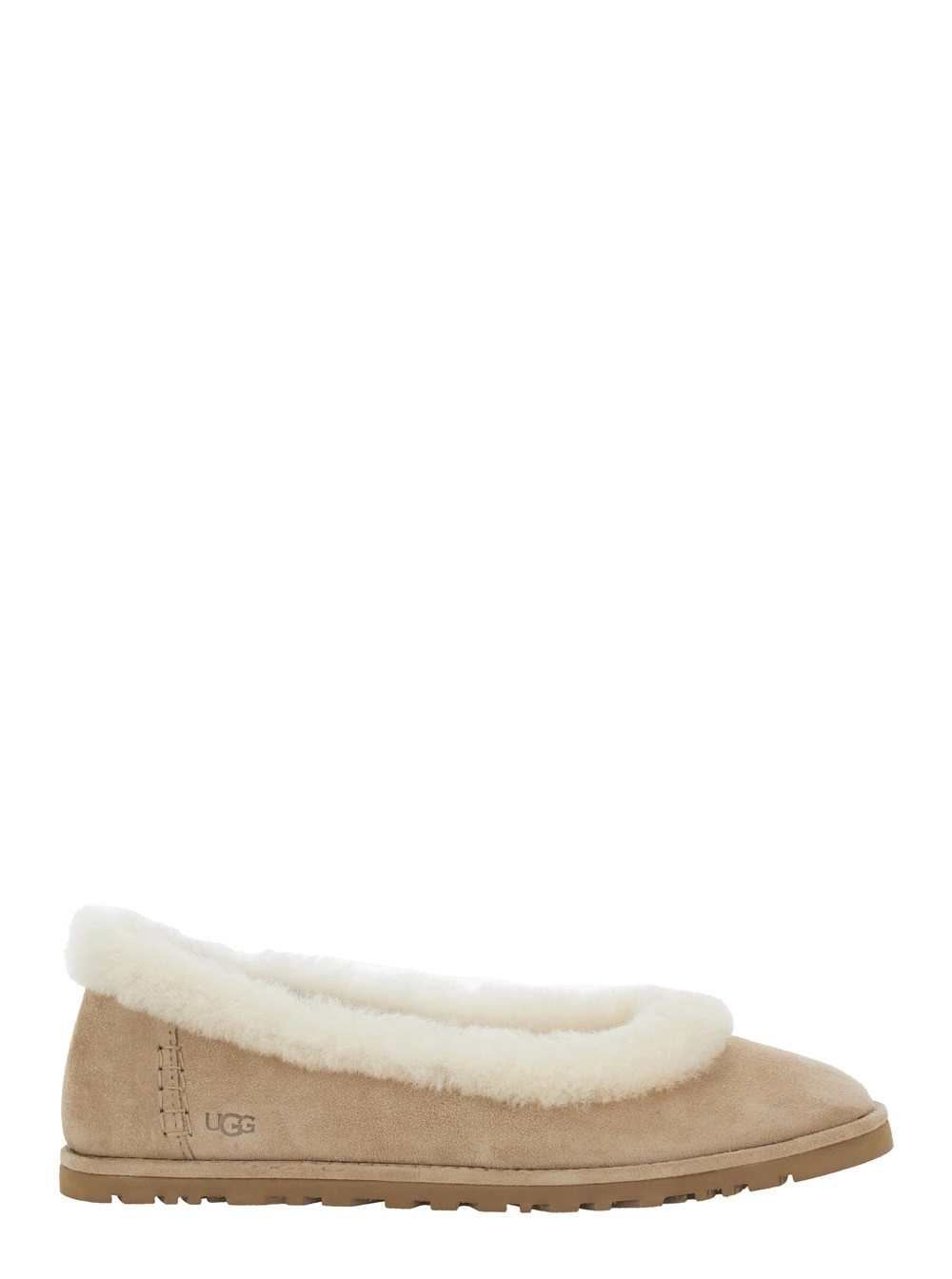 UGG Ballerine 'Zora' con Logo Lettering Laterale in Suede Marrone Donna
