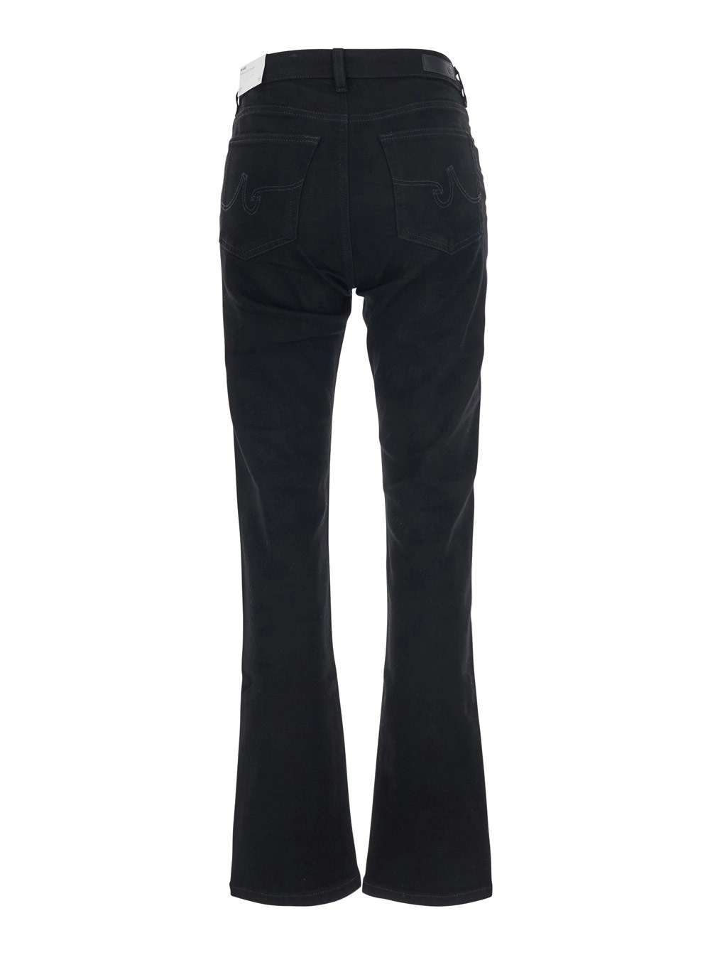 Ag jeans Jeans 'Mary' con gamba svasata e patch logo sul retro in denim neri donna, view 2