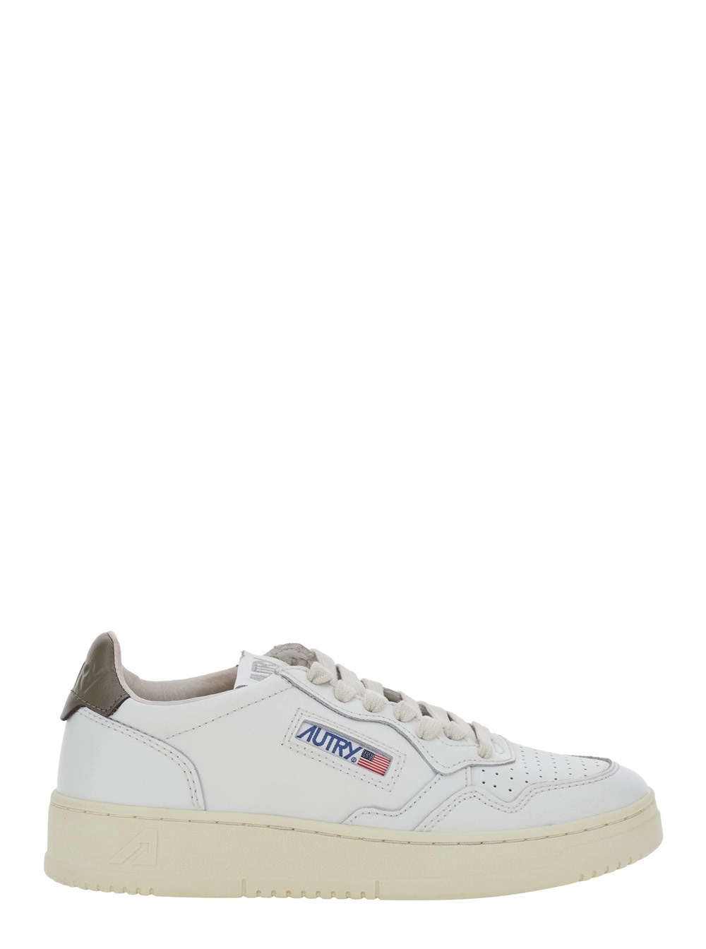 Autry Sneakers 'Medalist' Low Top con Patch Logo sulla Linguetta in Pelle Bianche Donna