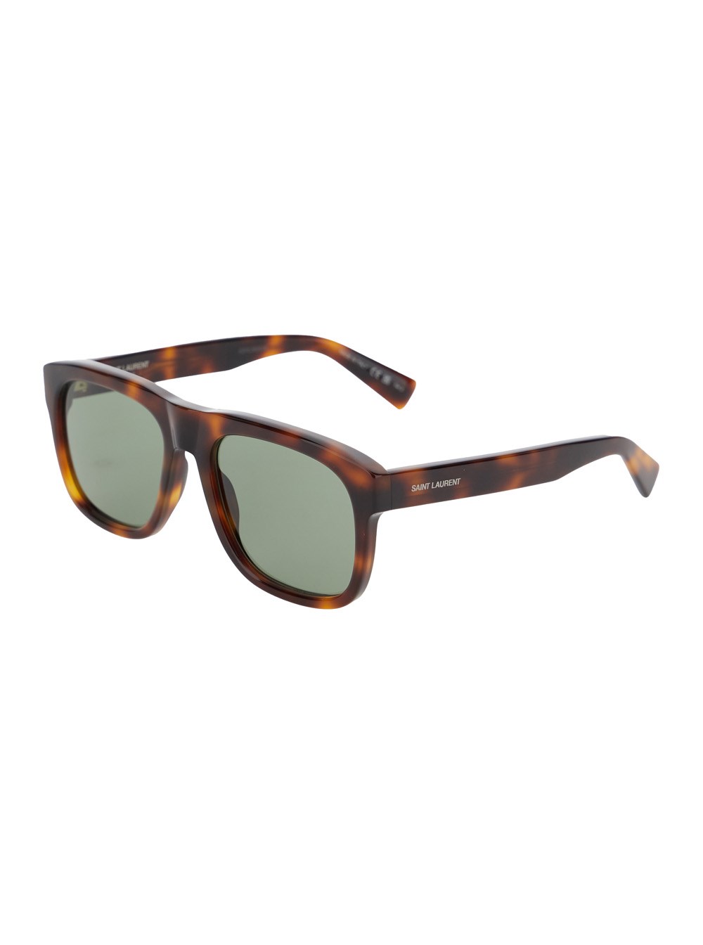 Saint Laurent Occhiali da Sole 'SL 558' con Lenti in Nylon e Montatura Squadrata con Stampa Tartarugata in Acetato Marroni Donna