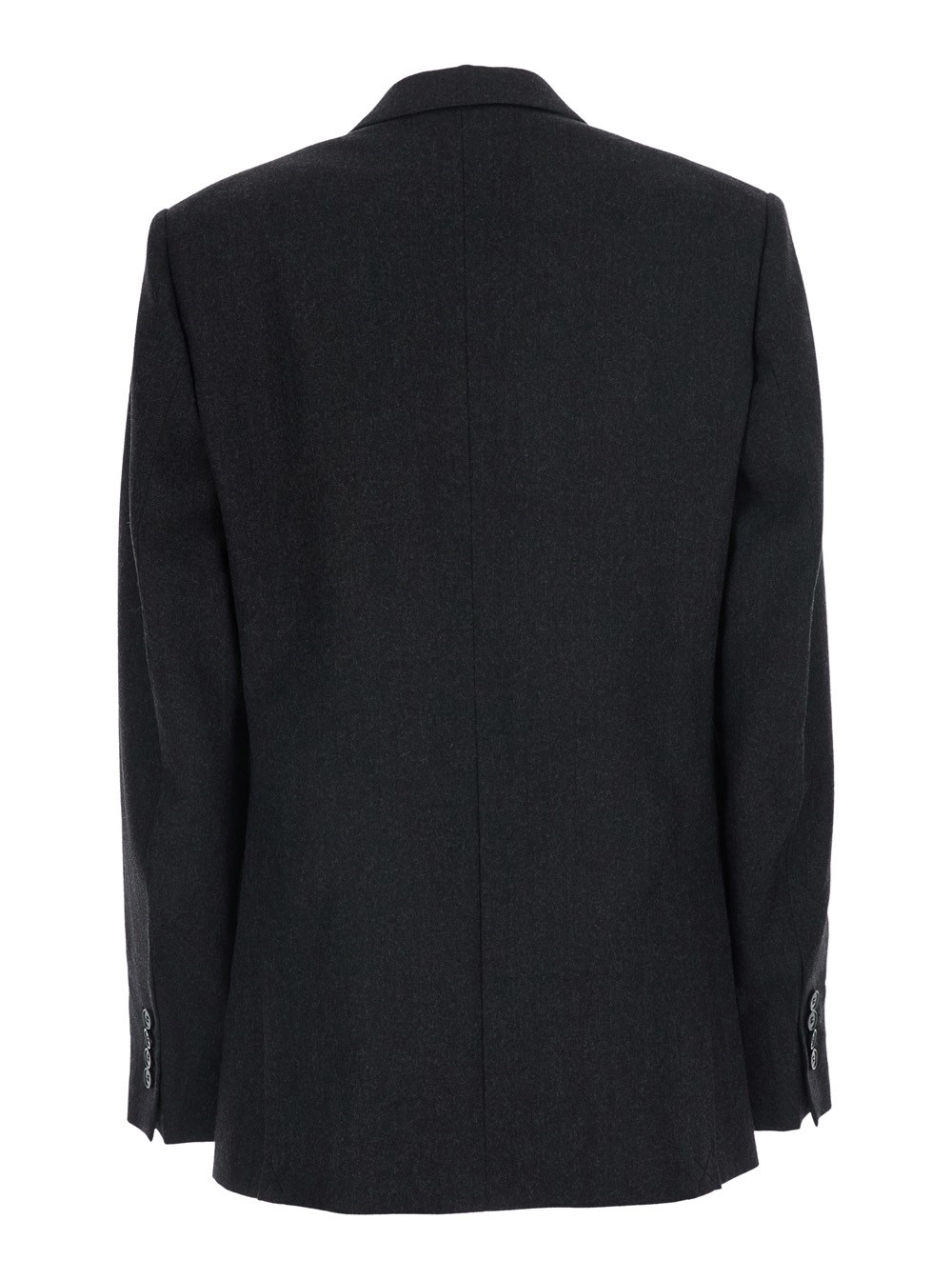 Victoria Beckham Giacca doppiopetto 'Beatrice' con revers classici in Lana Grigia Donna, view 2