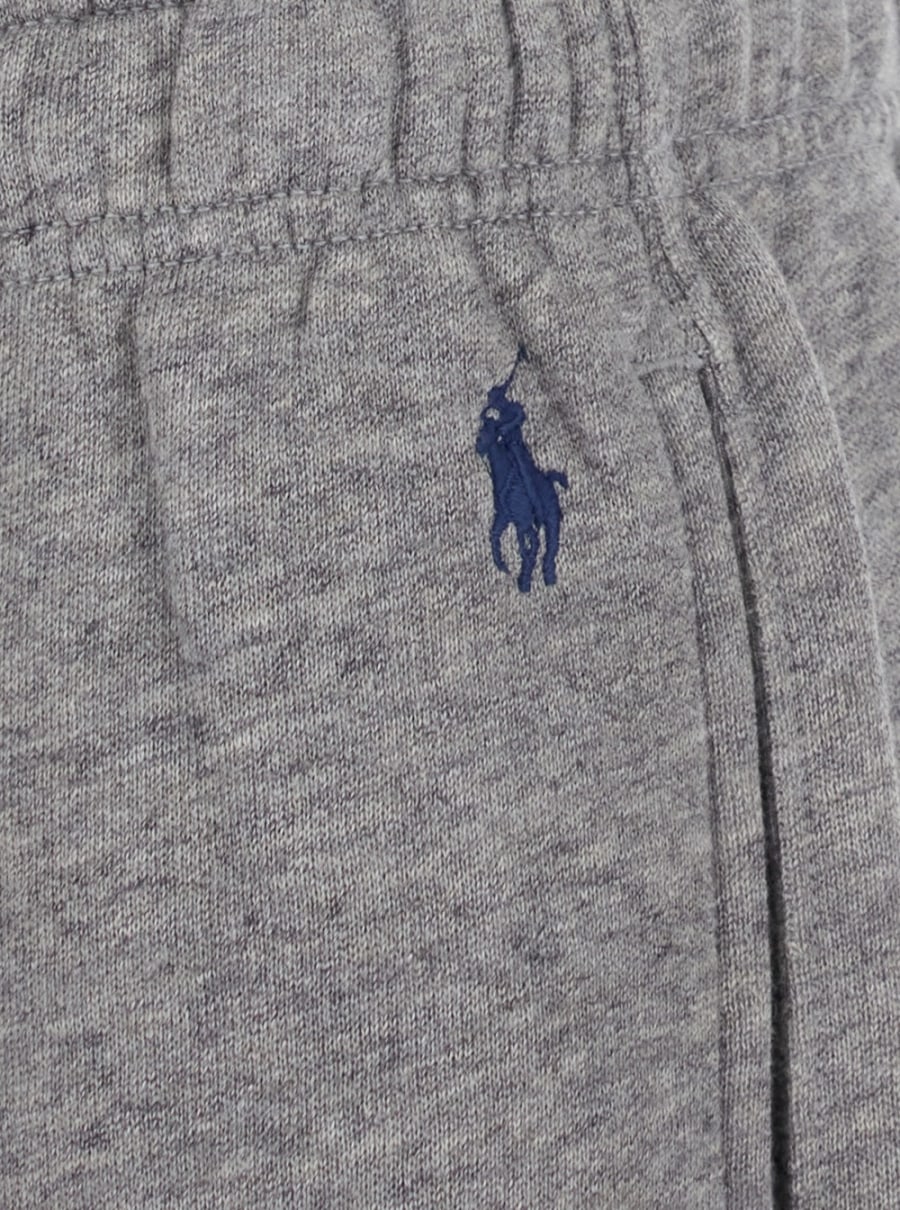 Polo Ralph Lauren Pantalone con vita elasticizzata con coulisse e ricamo Cavallino sul lato in cotone grigi donna, view 3
