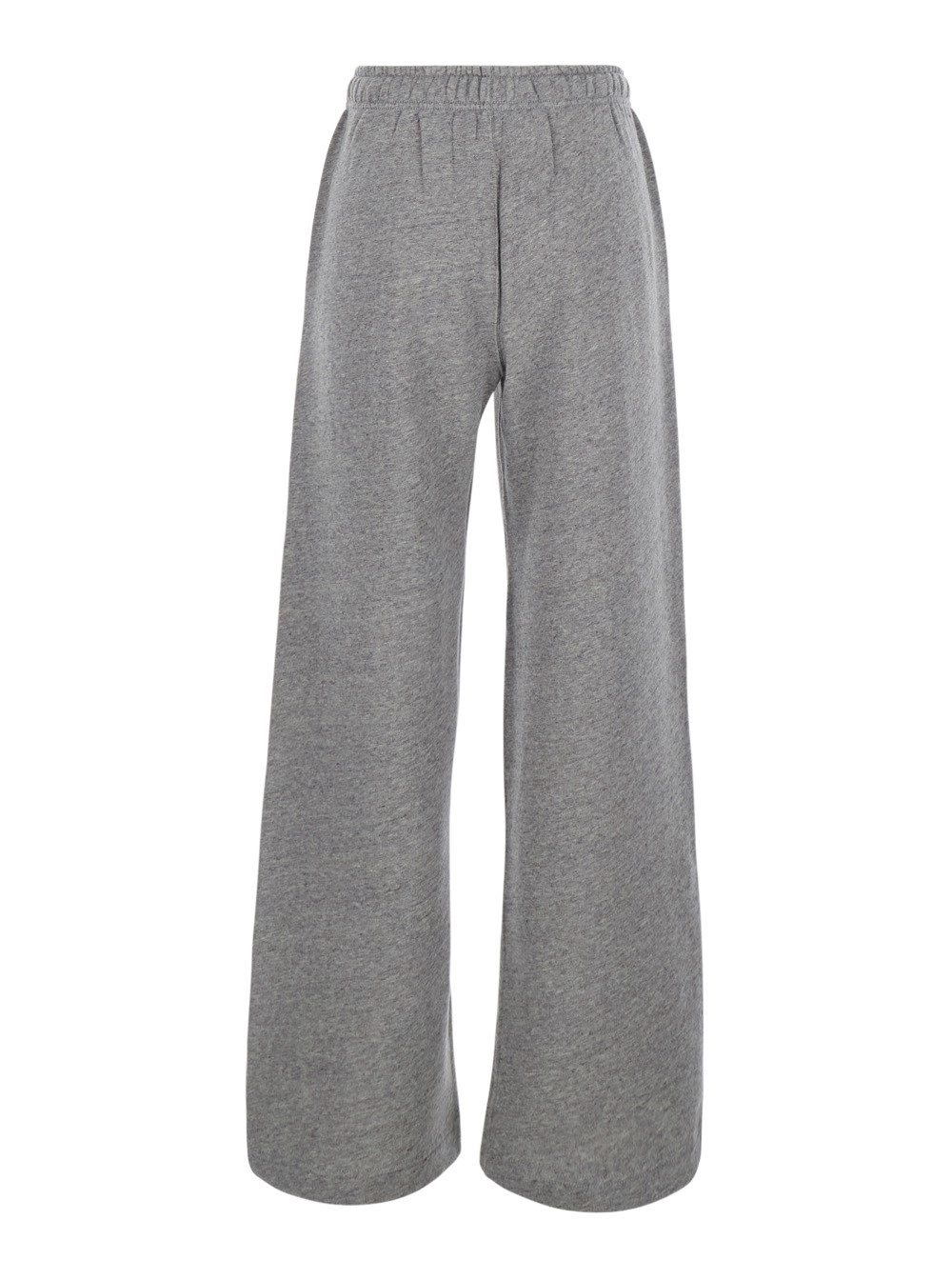 Polo Ralph Lauren Pantalone con vita elasticizzata con coulisse e ricamo Cavallino sul lato in cotone grigi donna, view 2