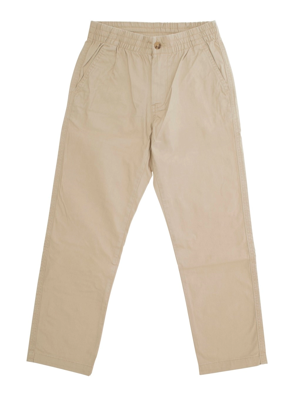 Polo ralph lauren kids Pantaloni con Vita Elasticizzata e Logo sul Retro in Cotone Beige Bambino