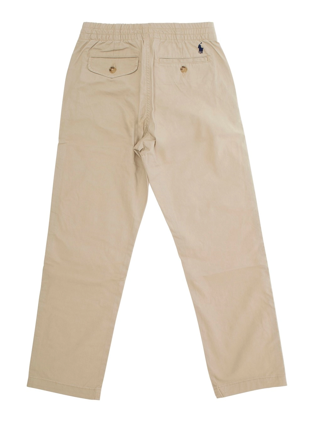 Polo ralph lauren kids Pantaloni con Vita Elasticizzata e Logo sul Retro in Cotone Beige Bambino, view 2