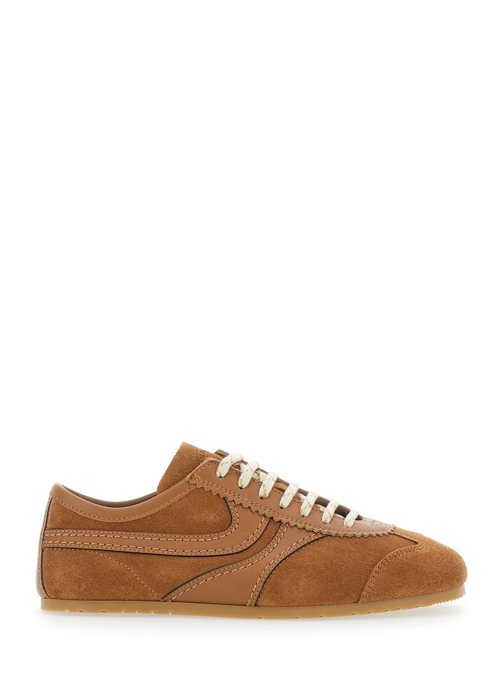 Dries Van Noten Sneakers 'Dustin' con design a inserti e cuciture a contrasto in pelle scamosciata marroni donna