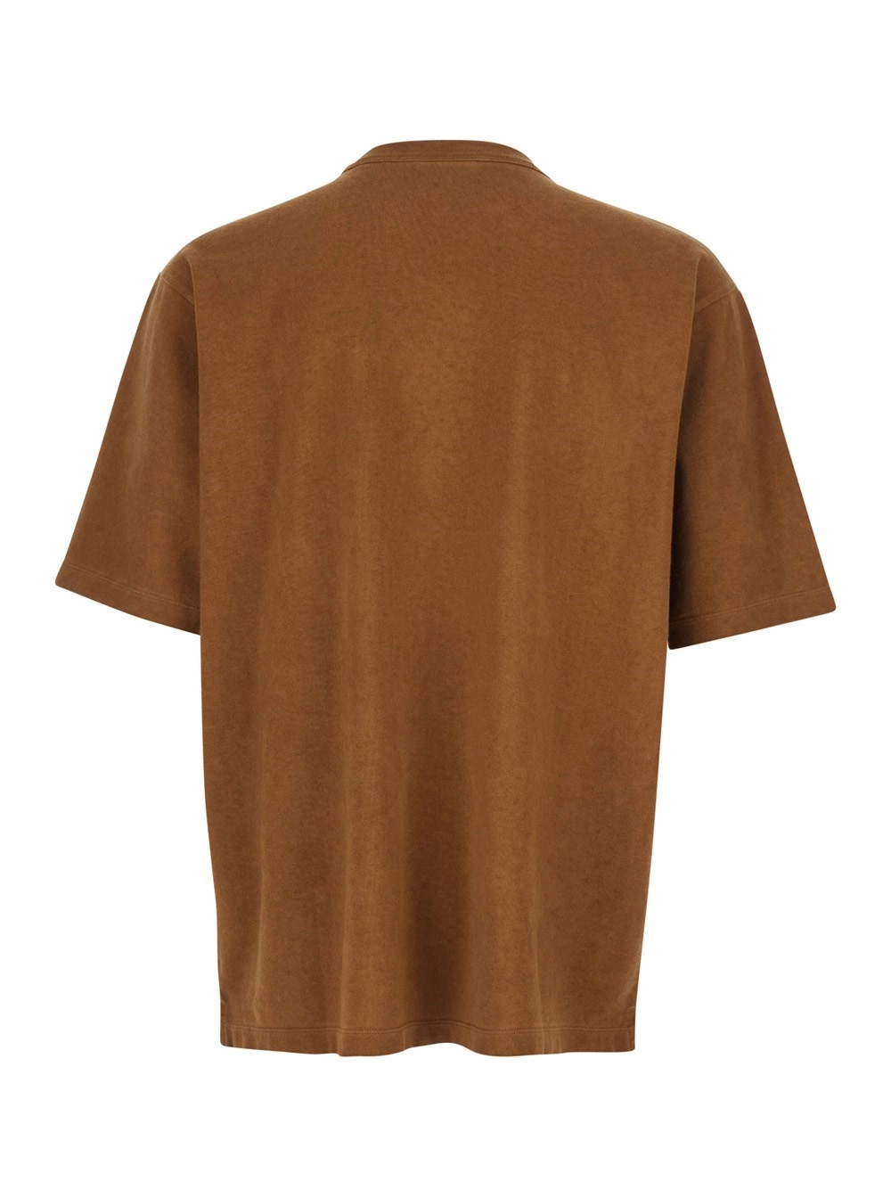 Dsquared2 T-shirt Girocollo con Stampa Logo sul Fronte in Cotone Marrone Uomo, view 2