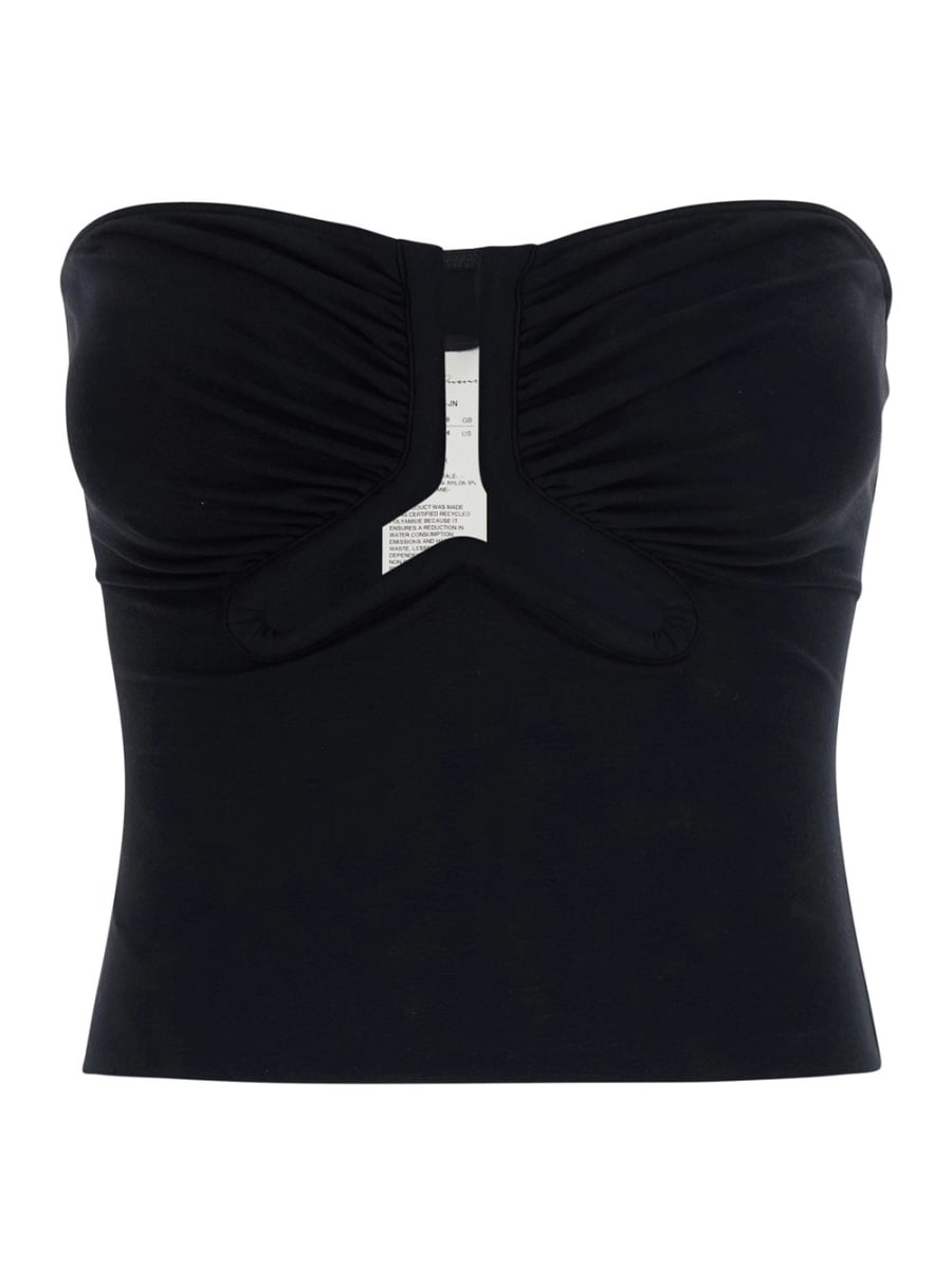 Rick Owens Top 'Alannah' con design a corsetto e cut-out sul fronte in misto cotone nero donna