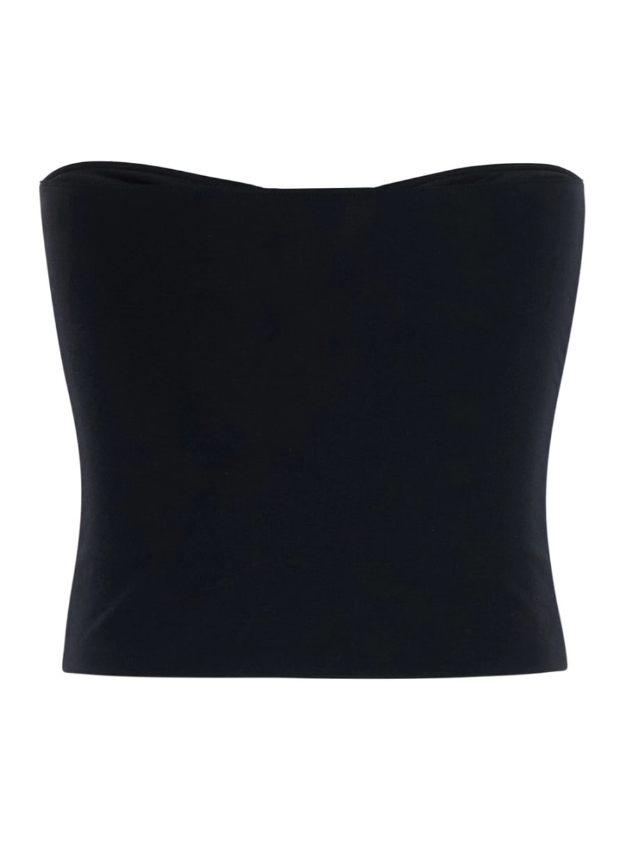 Rick Owens Top 'Alannah' con design a corsetto e cut-out sul fronte in misto cotone nero donna, view 2