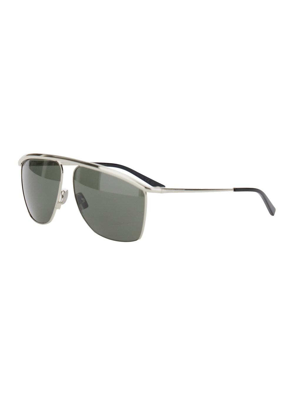Saint Laurent Occhiali da Sole 'SL 820' Aviator con Lenti in Nylon e Barra Superiore Curva in Metallo colore Metallico Donna