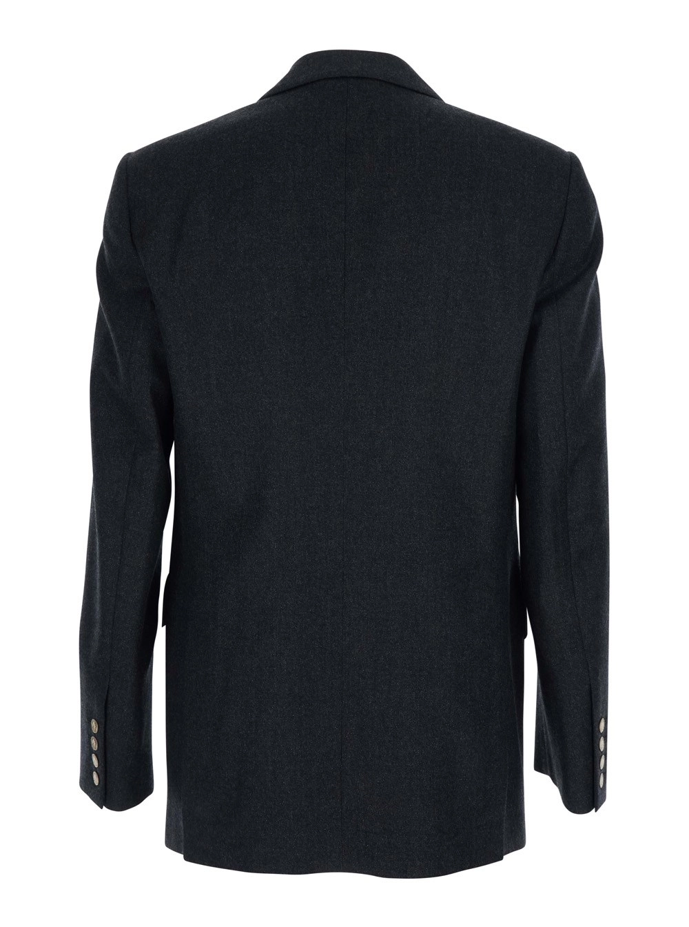 Vivienne Westwood Giacca Doppiopetto con Revers Ampi a Lancia in Lana Grigia Uomo, view 2