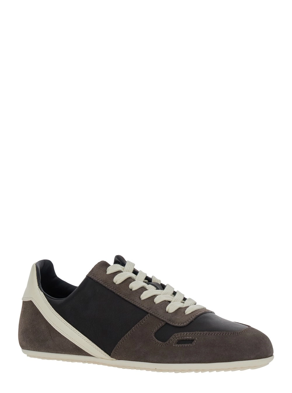 Rick Owens Sneakers Low Top con Inserti in Suede in Pelle Nere Donna, view 2