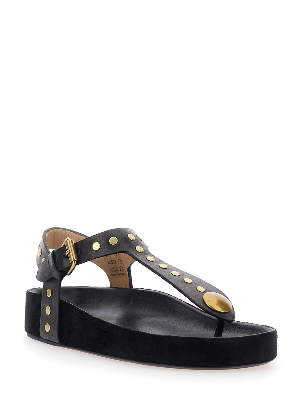 Isabel Marant Sandali 'Enore' con Decorazione con Borchie in Pelle Neri Donna, view 2