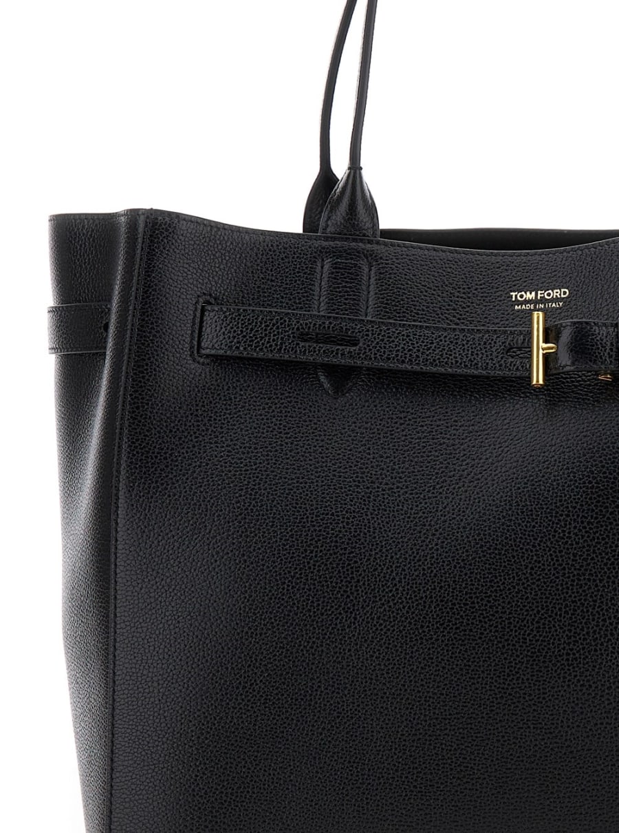 Tom Ford grain leather medium tote, view 5