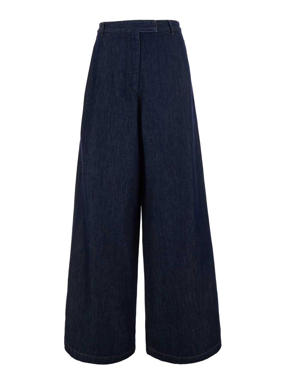 Dries Van Noten Jeans 'Penn' con patch logo sul retro e gamba ampia in denim blu donna