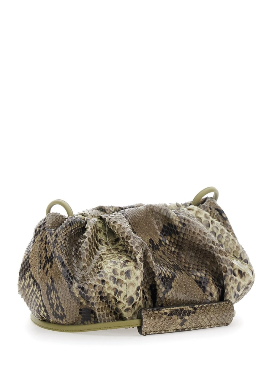 Biagini Clutch 'Pillow' con tracolla e chiusura con calamite in pelle multicolor donna, view 3