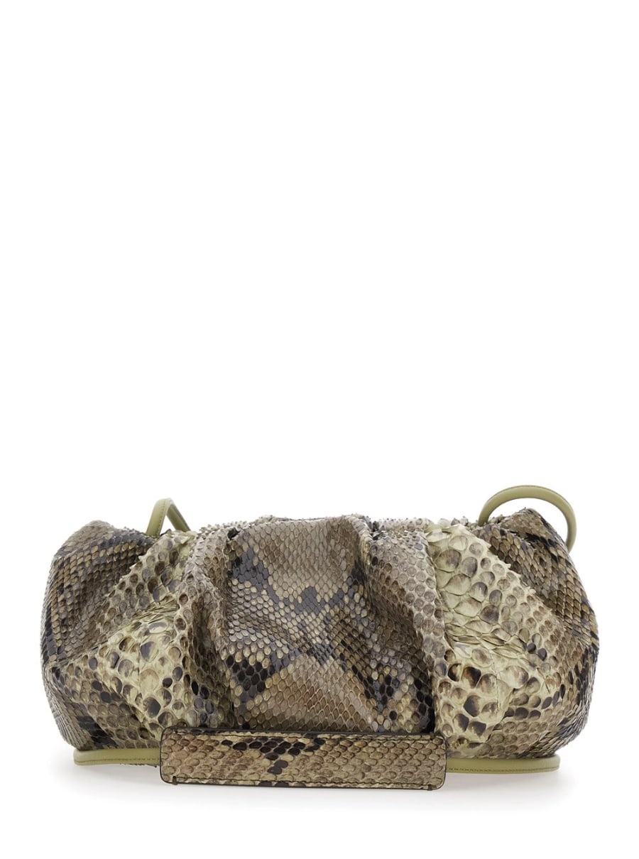Biagini Clutch 'Pillow' con tracolla e chiusura con calamite in pelle multicolor donna, view 4