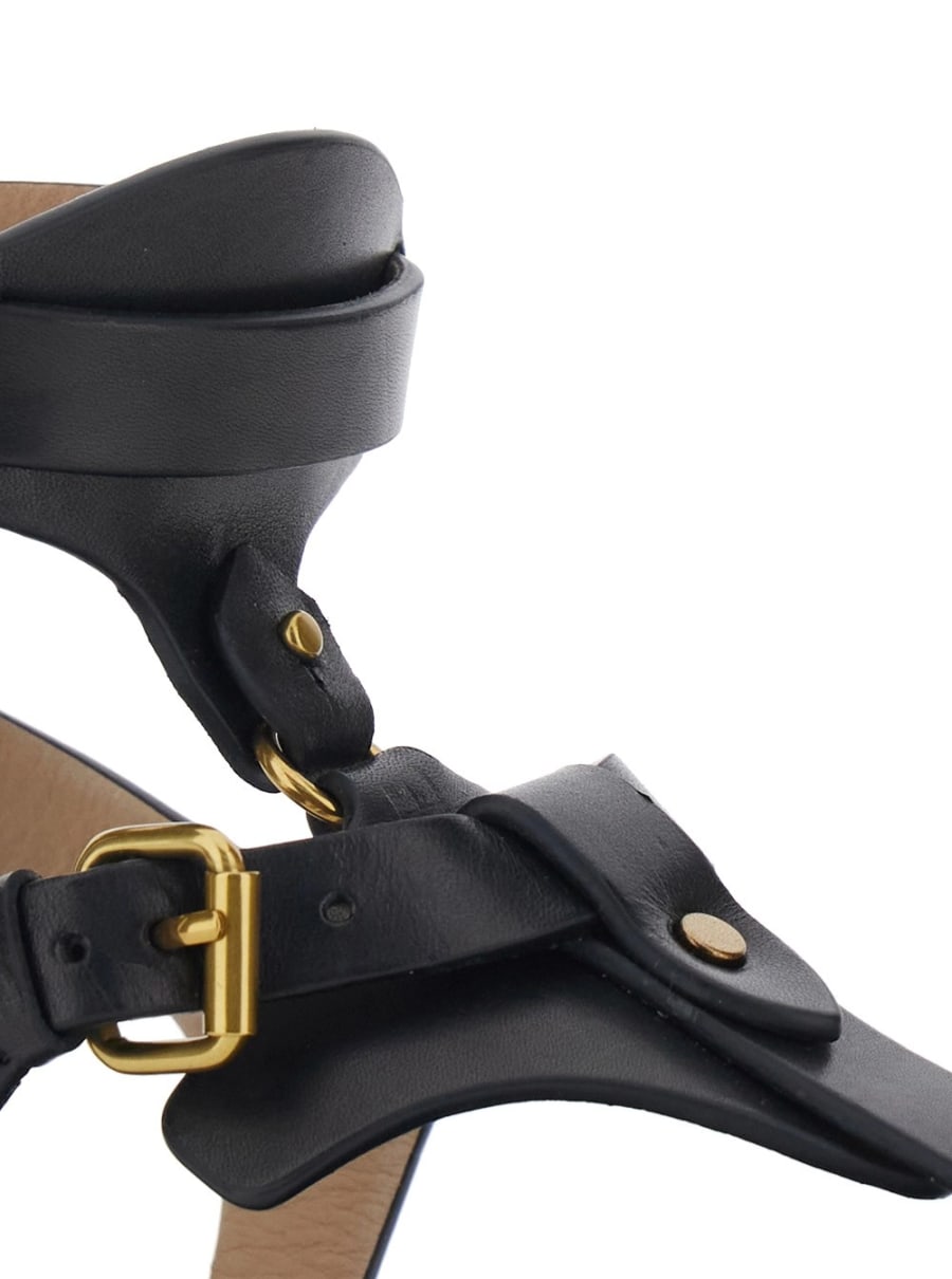Isabel Marant Sandali 'Eveena' con Chiusura con Fibbia Regolabile in Pelle Neri Donna, view 4