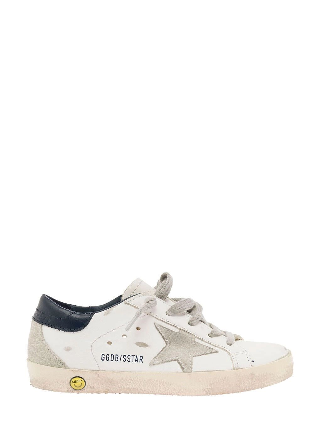 Golden goose kids Sneaker 'Super Star' Bianco con Inserti Scamosciati in Pelle Bambino