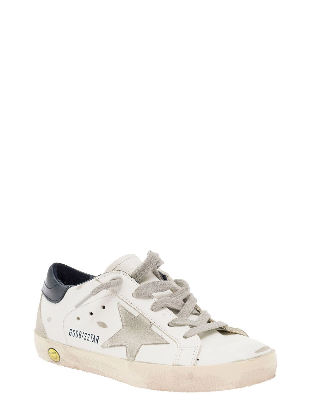Golden goose kids Sneaker 'Super Star' Bianco con Inserti Scamosciati in Pelle Bambino, view 2