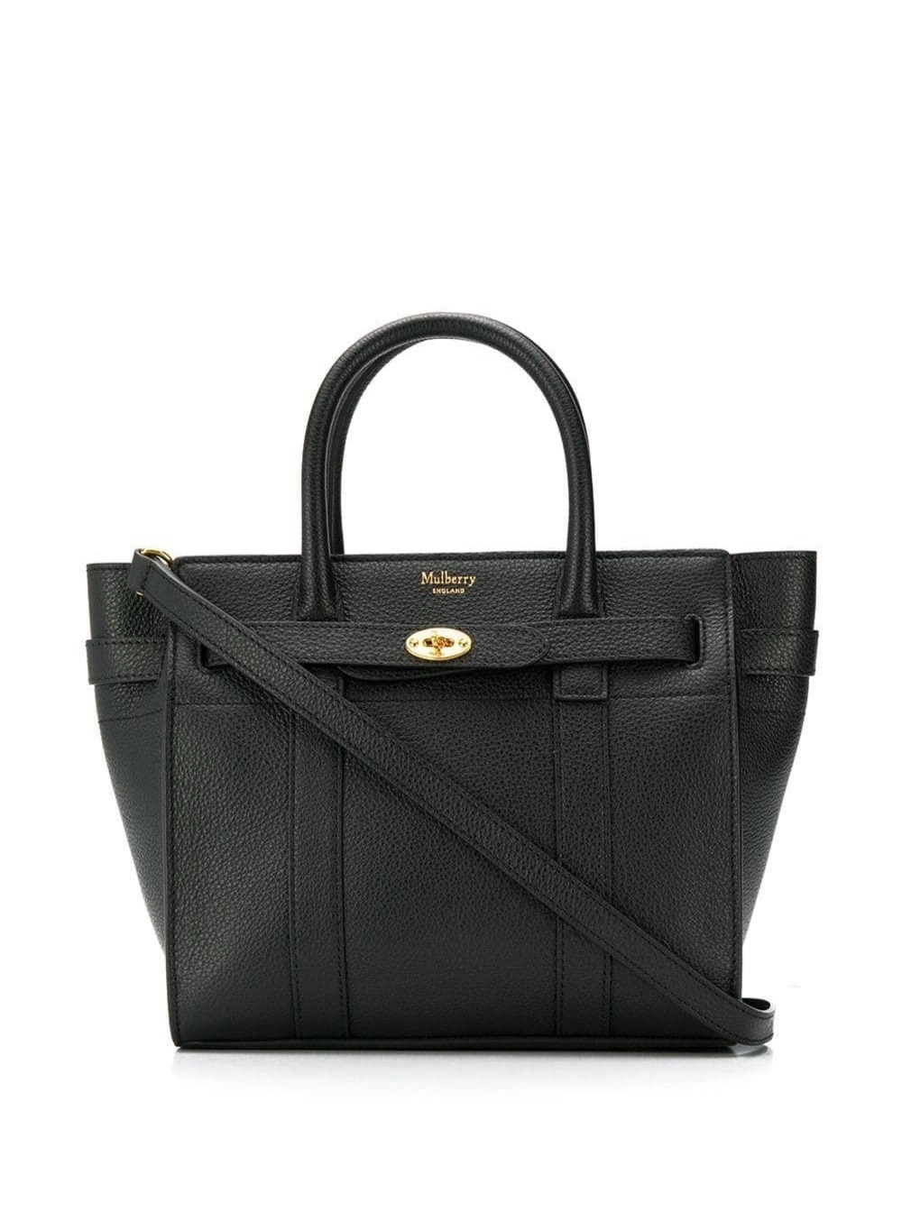 Mulberry Borsa a Mano Batswater Small in Pelle Nera Donna Mulberry