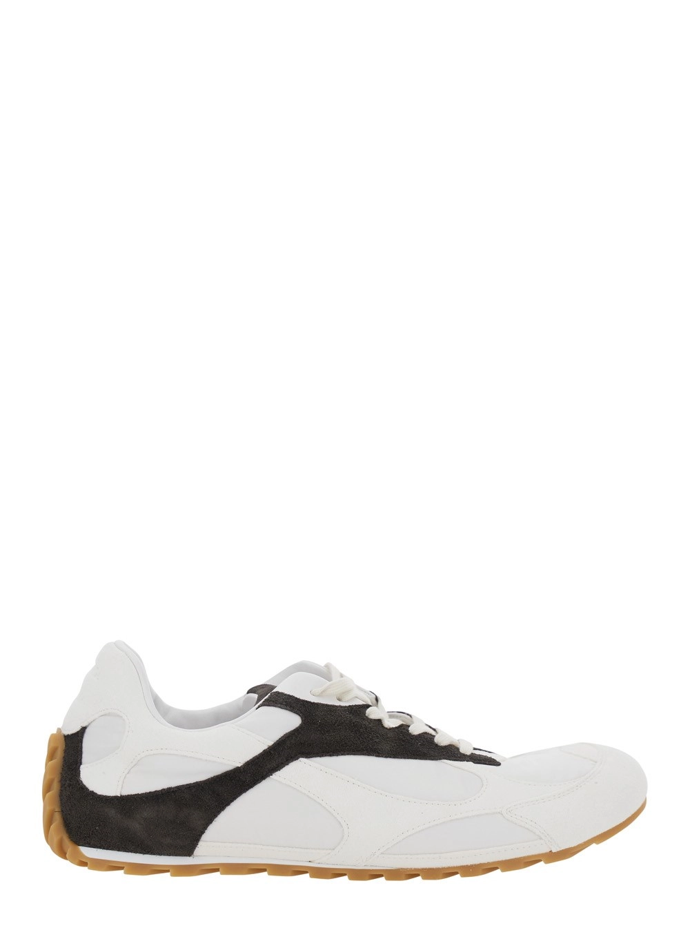Bottega Veneta Sneakers 'ORBIT FLASH' con Dettagli a Contrasto e Tomaia in Pelle Bianche Uomo