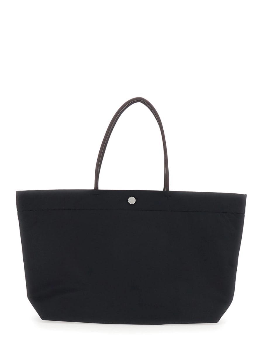 Tory Burch Borsa Shopping 'Ella Twist' con Due Manici Superiori e Logo sul Fronte in Ecopelle Nera Donna, view 4