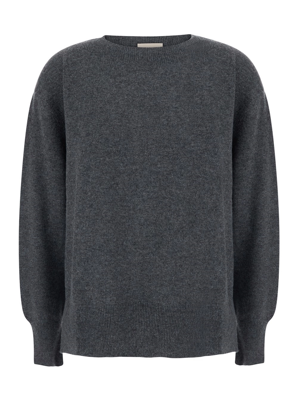 Semicouture Maglione 'CANDY' con collo rotondo e polsini con spacco in lana e Cashmere grigio Donna