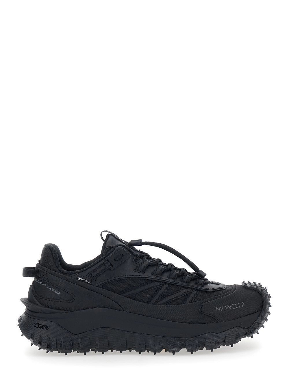 Moncler Sneakers Basse 'Trailgrip GTX' con Dettaglio Logo in Tessuto Nere Uomo