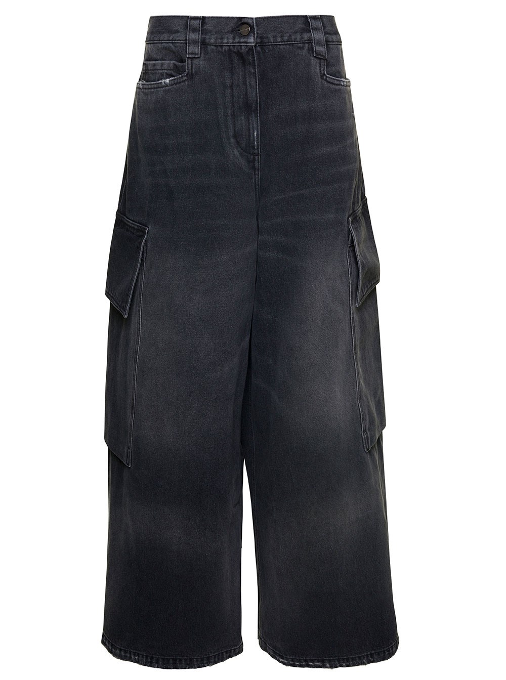 Palm Angels BW WIDE DENIM PARACHUTE