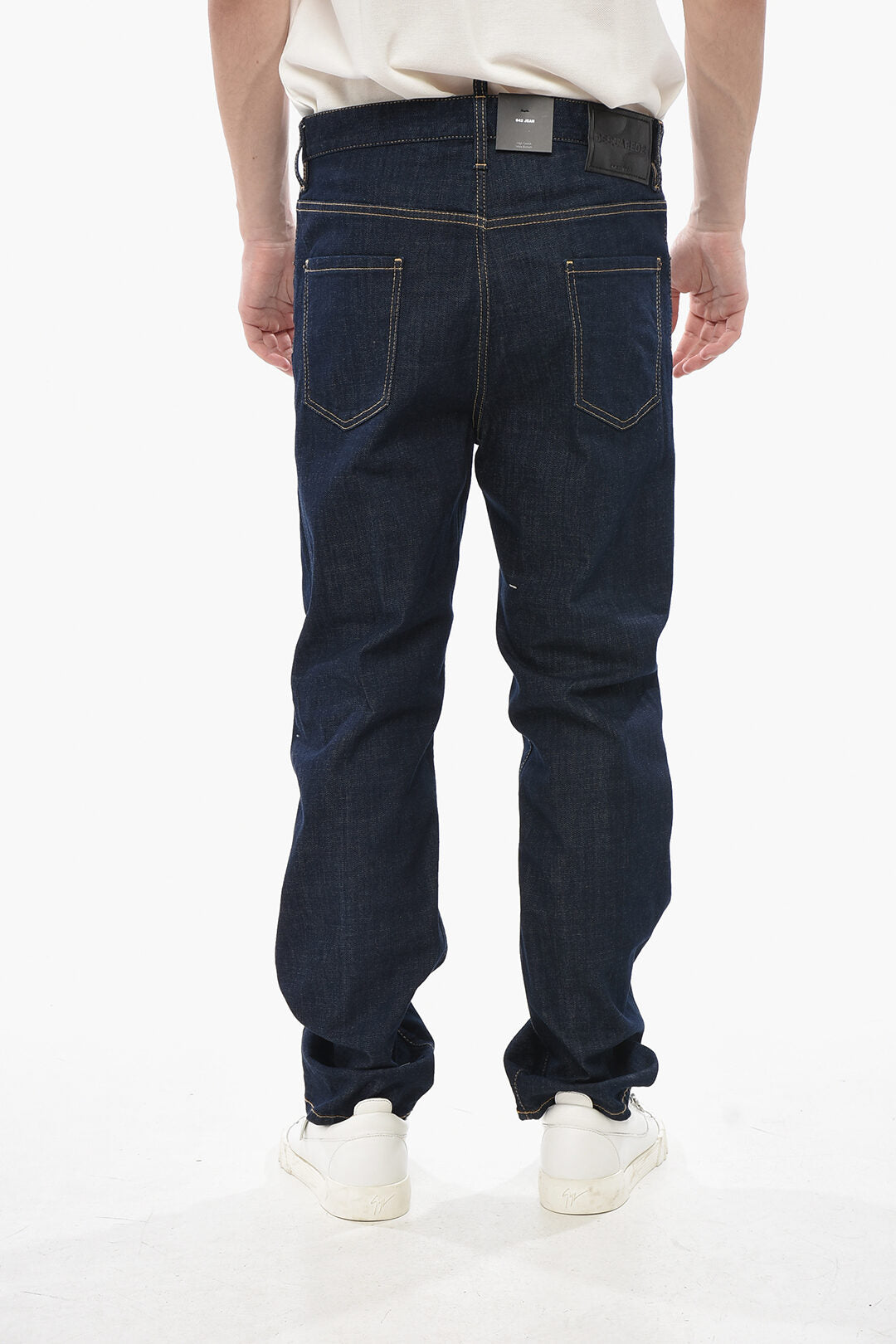 Dsquared2 2405~Jeans 642 Straight-Leg With Leather Patch 21cm, view 2