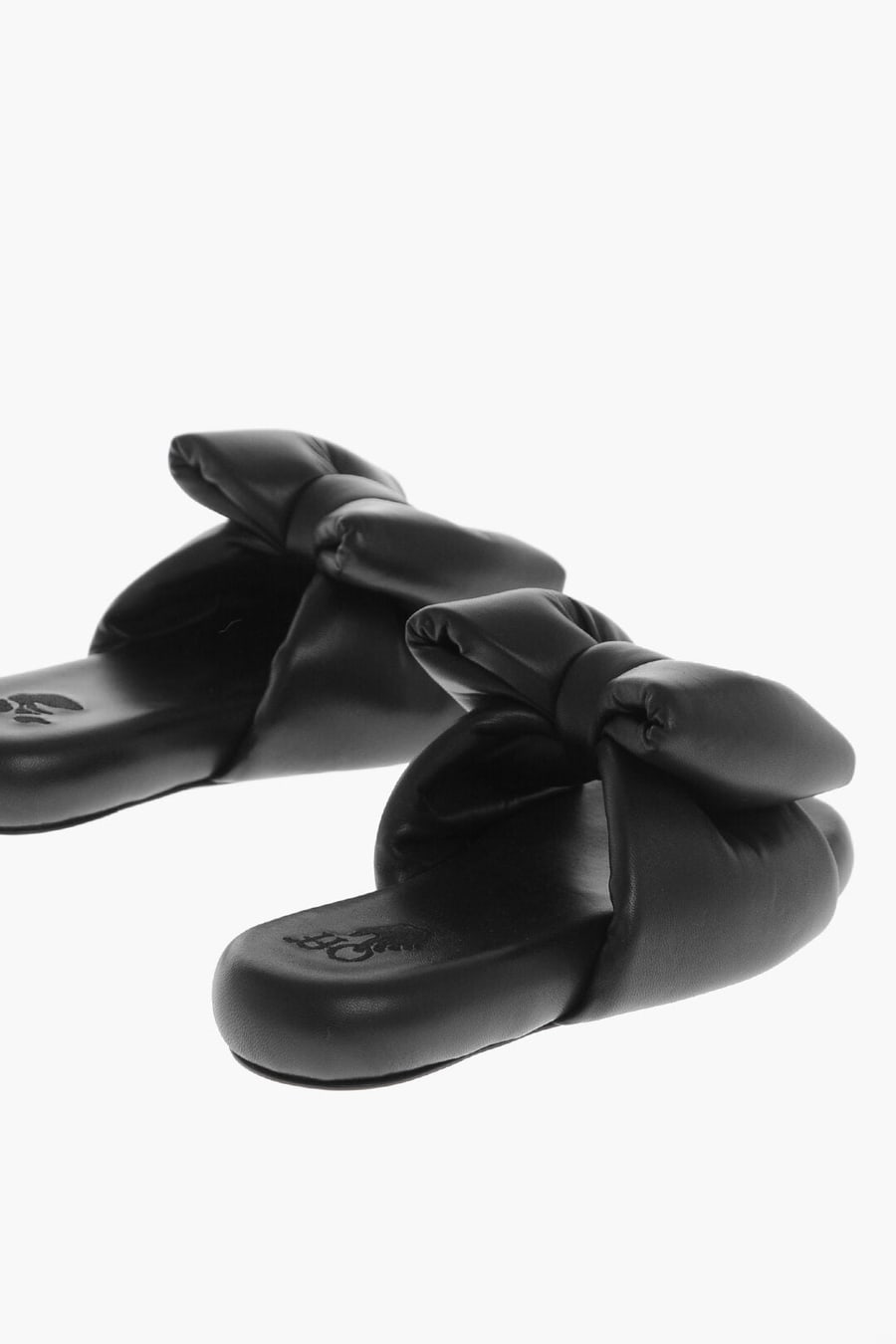 Off-White 3500~Padded Leather Sliders With Bow, view 2