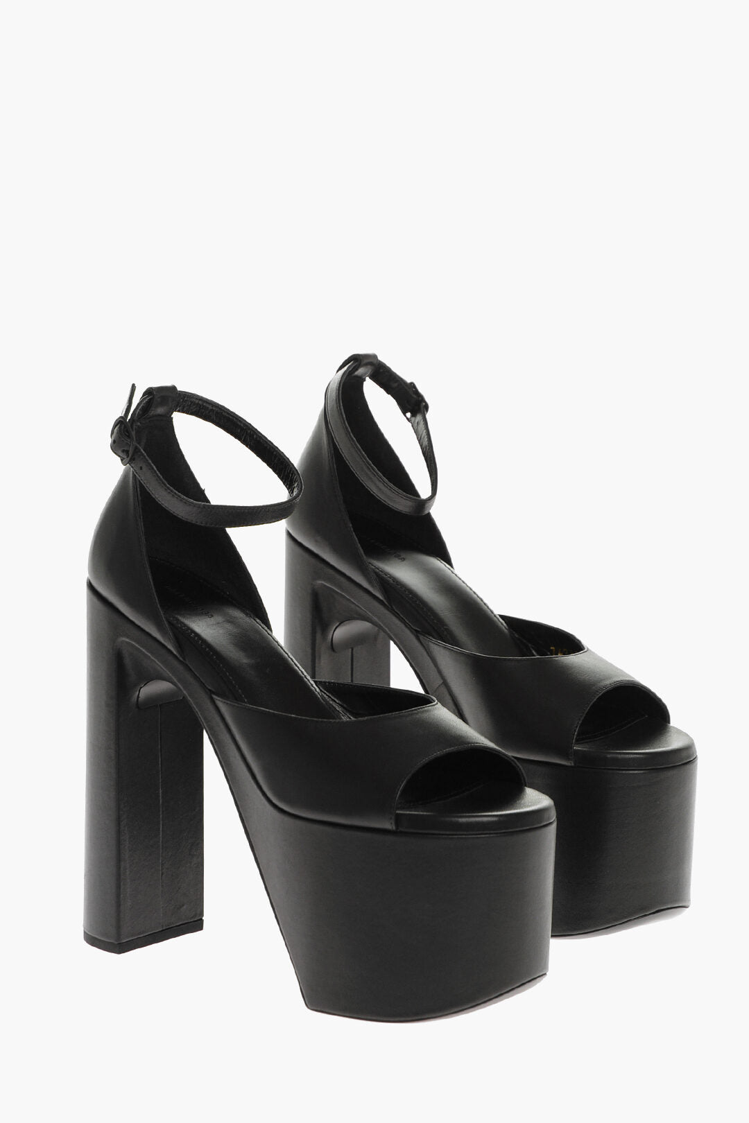 Balenciaga 3500~Leather Sandals With Strap And Platform 17 Cm Heel