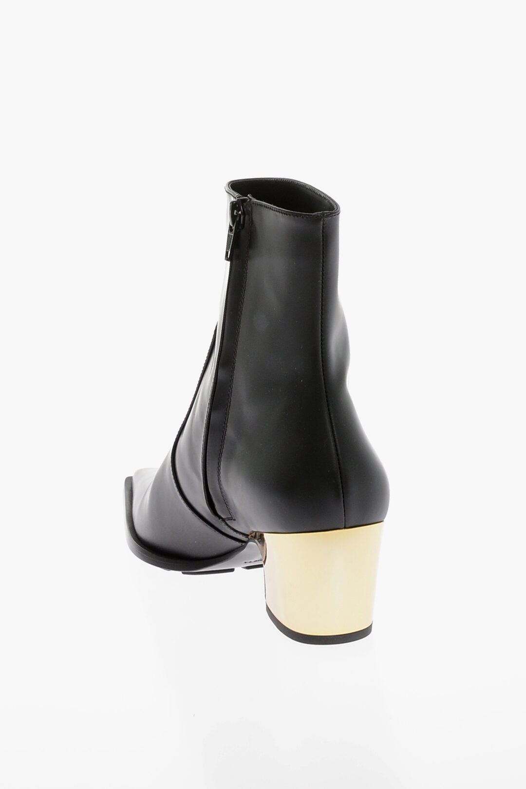 Bottega Veneta 3500~Leather Western Ankle Boots TOKYO with Metallic Heel 5cm, view 2