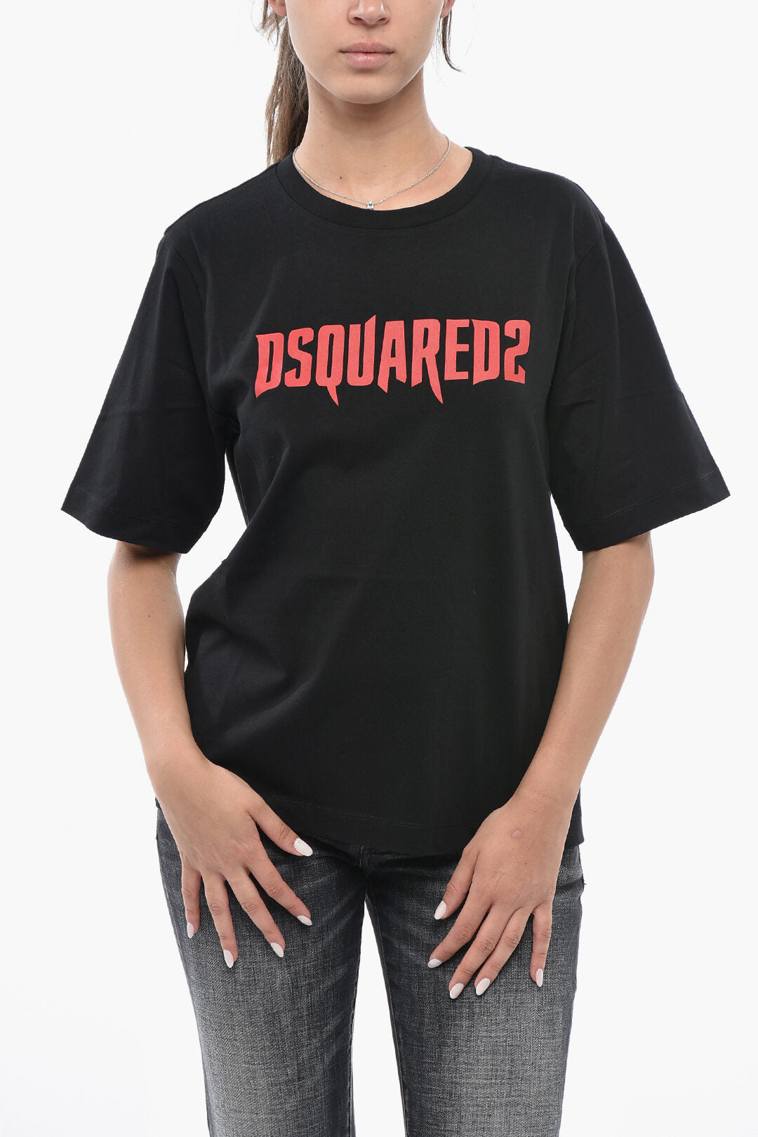 Dsquared2 3500~Cotton Crewneck T-T-shirt with Front Logo