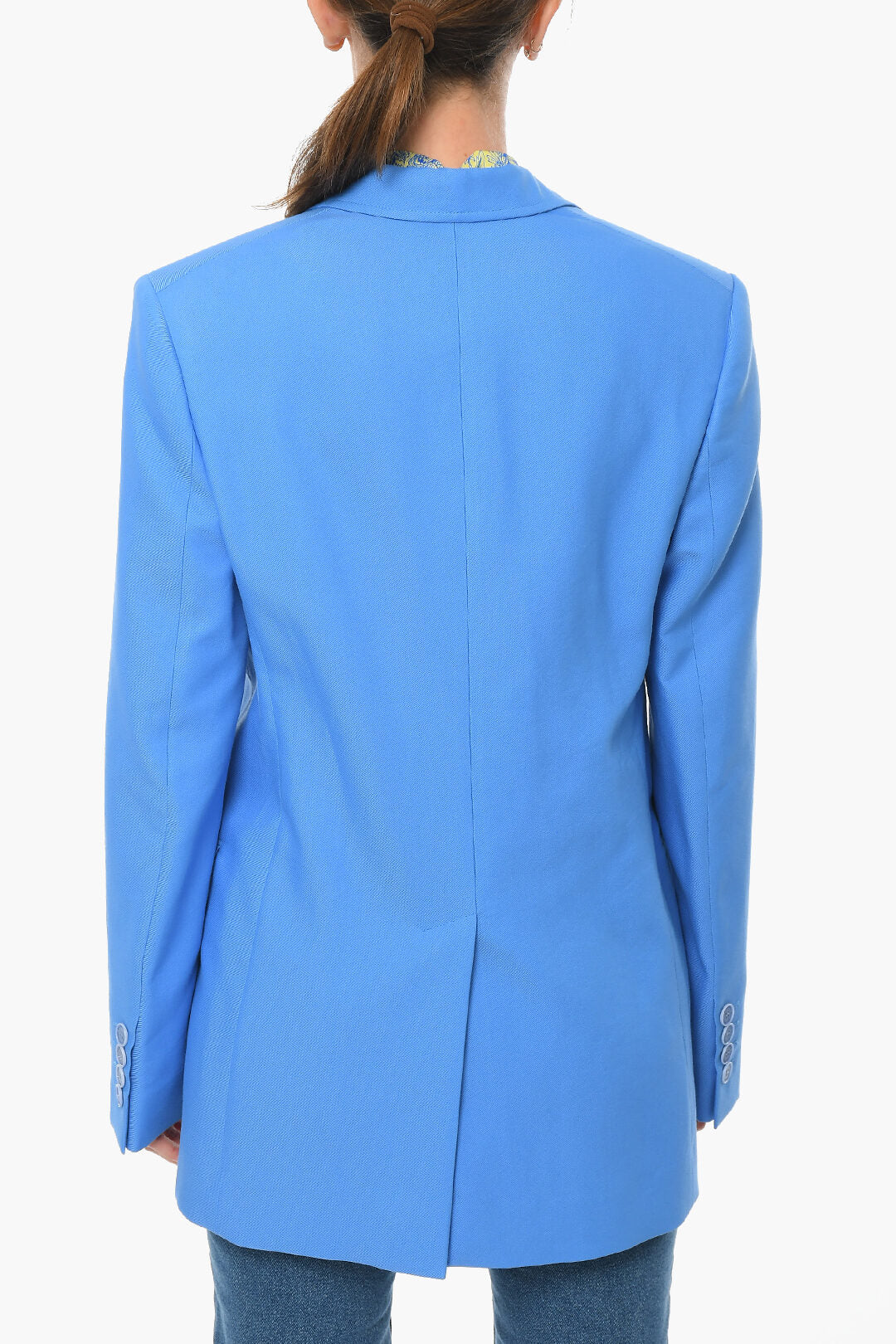 Stella McCartney 2750~Cotton-Blend Twill Blazer With Flap Pockets, view 2