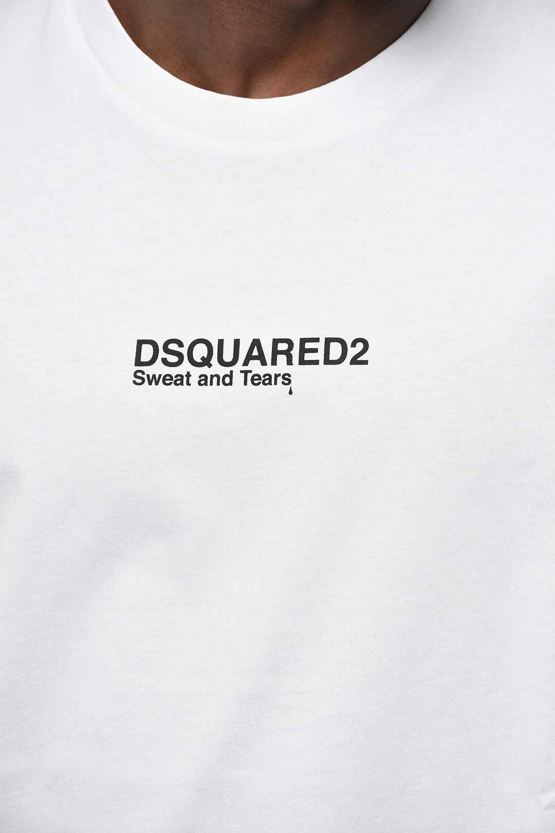 Dsquared2 2405~Crewneck T-Shirt COOL FIT Solid Color With Contrast Print, view 2