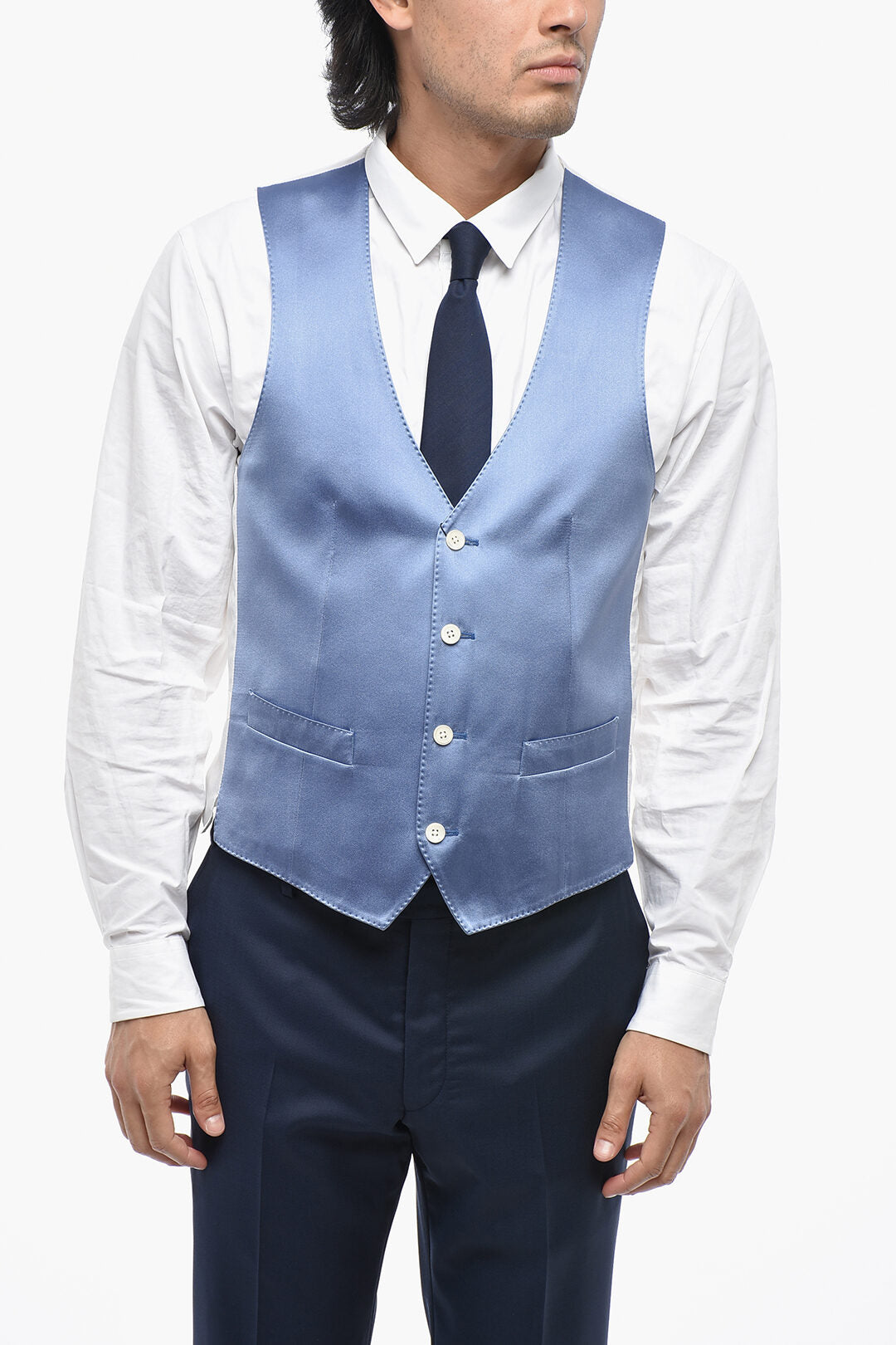 Corneliani 2405~Silk Satin Waistcoat CERIMONIA ACADEMY